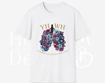 JHWH Jahweh T-shirt | Onze adem spreekt zijn naam | Christelijke T-shirt | Levensadem | Geest van God