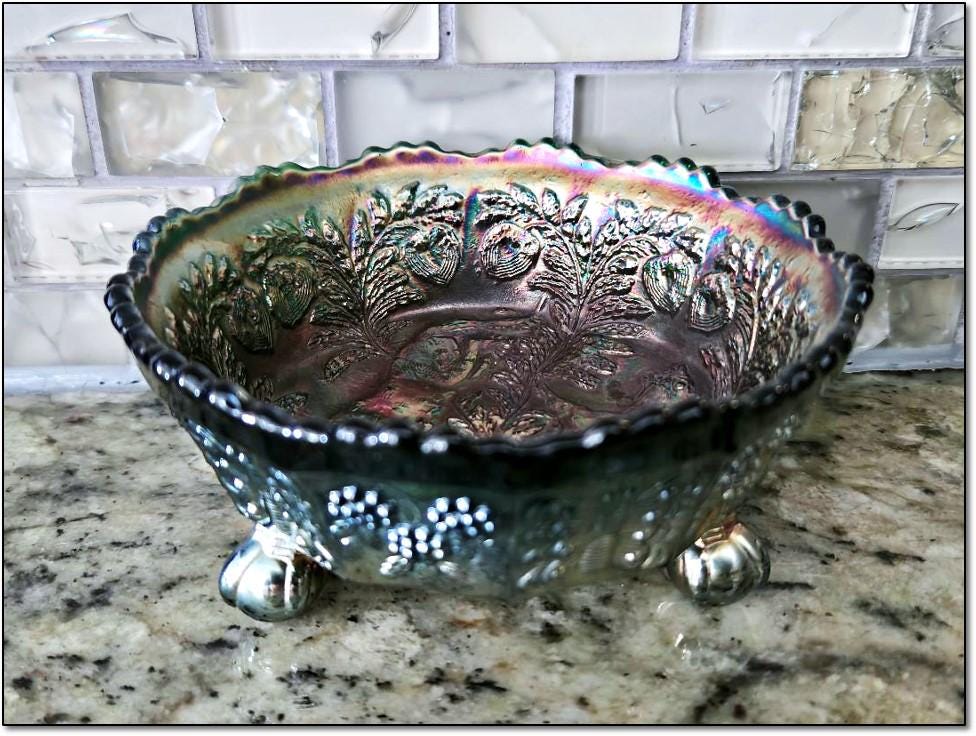 Fenton Butterfly Carnival Glass - Etsy