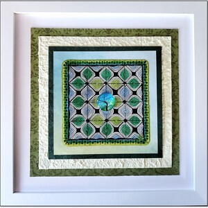"Spring Greens" originale, tecnica mista, disegno a matita colorata su penna e inchiostro, stratificato su carta ruvida. Incorniciato, 33,50 dollari, OPDC-0137
