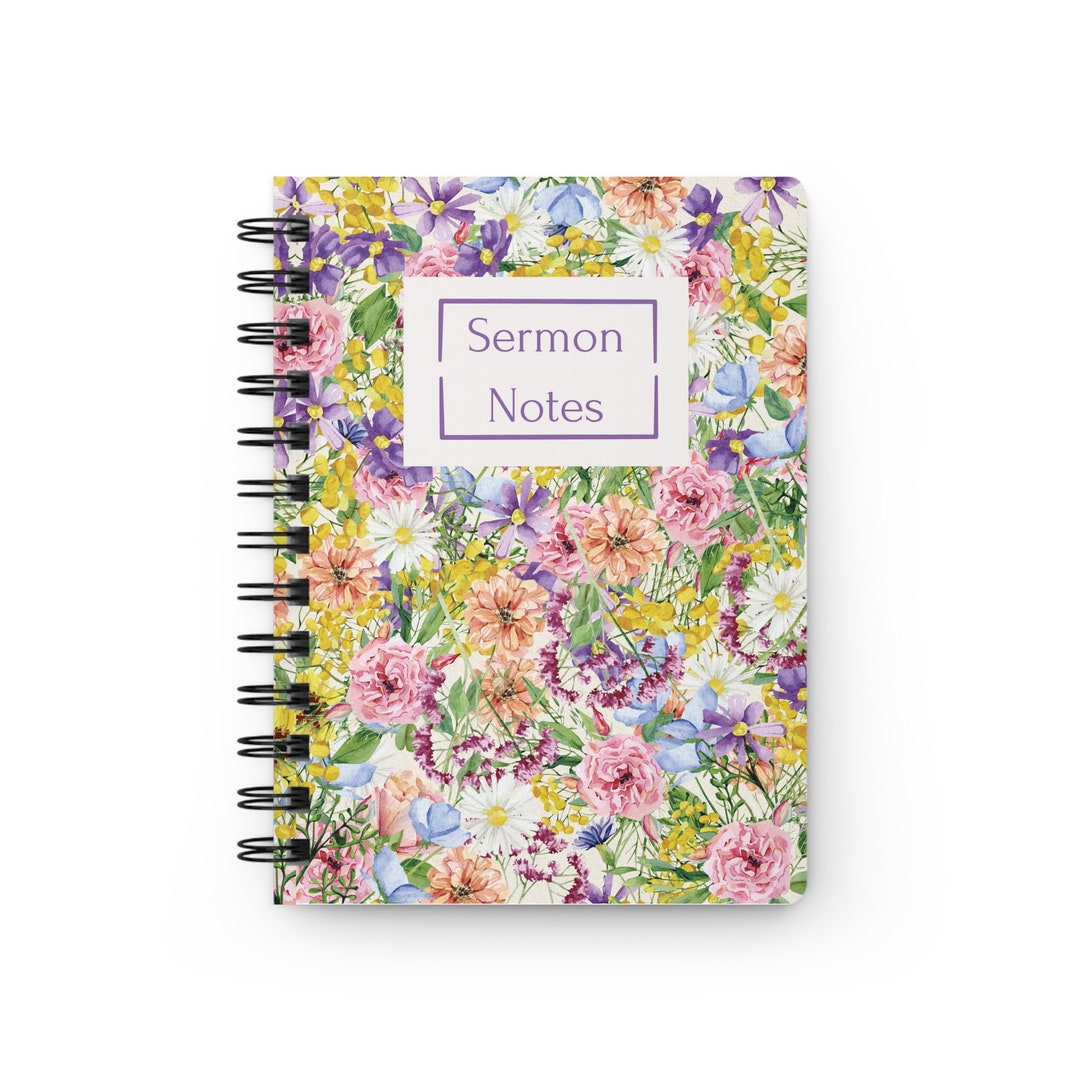 Sermon Notes, Church Notes, Journal Spiral Notebook, Gifts for ...
