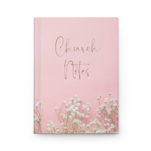 Christian Sermon Church Notes Notebook/Journal, Prayer Book, Gifts for Christian Women