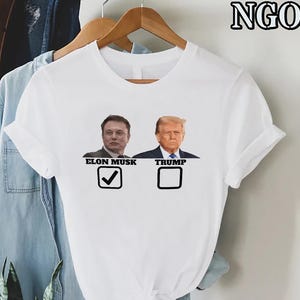 Elon Vs Trump Graphic Tee,Political Humor Shirt,Anti Maga Funny Tshirt,Support Elon Musk Tee,Satirical Election Shirt,Freedom Day Gift Tee