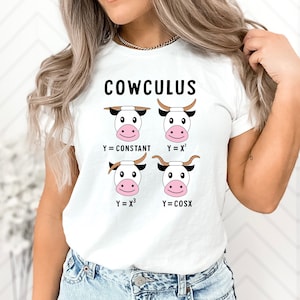 Cowculus Funny Math Shirt, Math Teacher Gift,Math Nerd Gift,Nerdy Gifts for Him,Back To School Teacher Appreciation Tee,Mathematician Tshirt