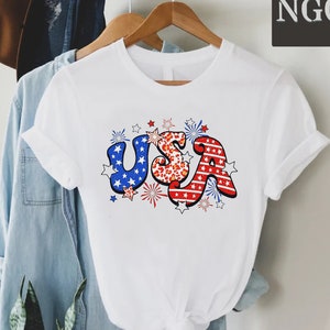 4th of July Shirt, Red White and Blue USA Tshirt, Patriotic Gift for American, Independence Day Tee, Stars and Stripes Shirt, Fourth of July