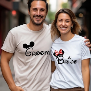 Honeymoon Disneyland Trip Shirts,Disney Bride and Groom Tshirts,Bride and Groom Tees, Disney Wedding Gift, Honeymoon Gifts, Just Married Tee