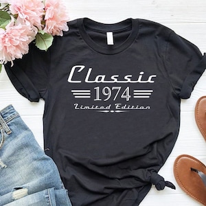 Retro 1975 Limited Edition Tshirt,1975 Classic Tee,50th Birthday Shirt,50th Birthday Party Tshirts,50th Birthday Gift, Vintage 1975 Shirt
