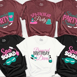 Spa Squad Tshirt,Girls Spa Party Tee,Girls Weekend Shirts,Spa Bachelorette Shirts,Spa Birthday Party Tshirt,Spa Gift for Her, Spa Family Tee