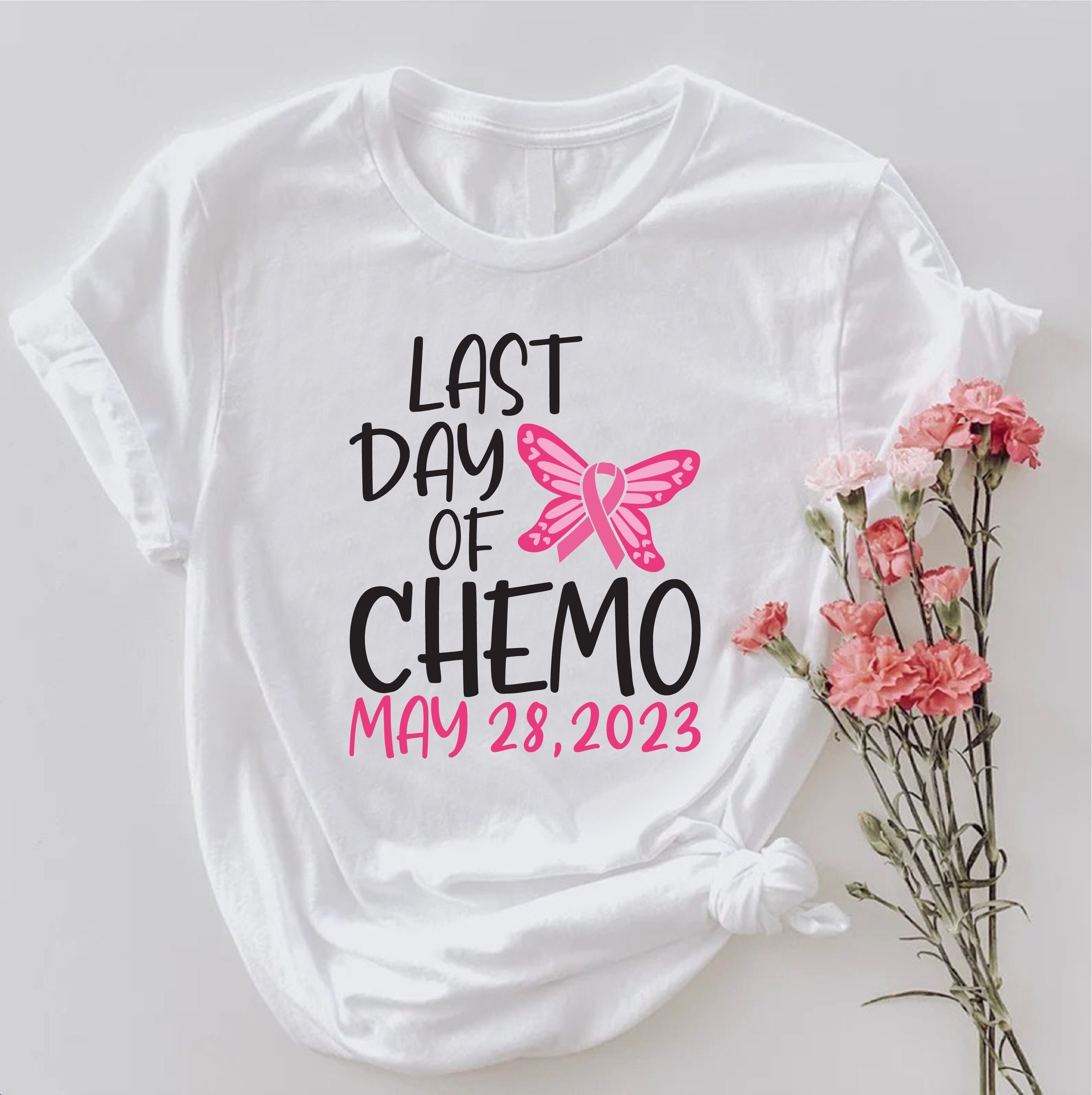 Last Day Of Chemo T-Shirt,Personalized Chemotherapy Tee,Gift For Breast Cancer Warrior,Breast Cancer Team Shirt,Motivational Pink Ribbon Tee