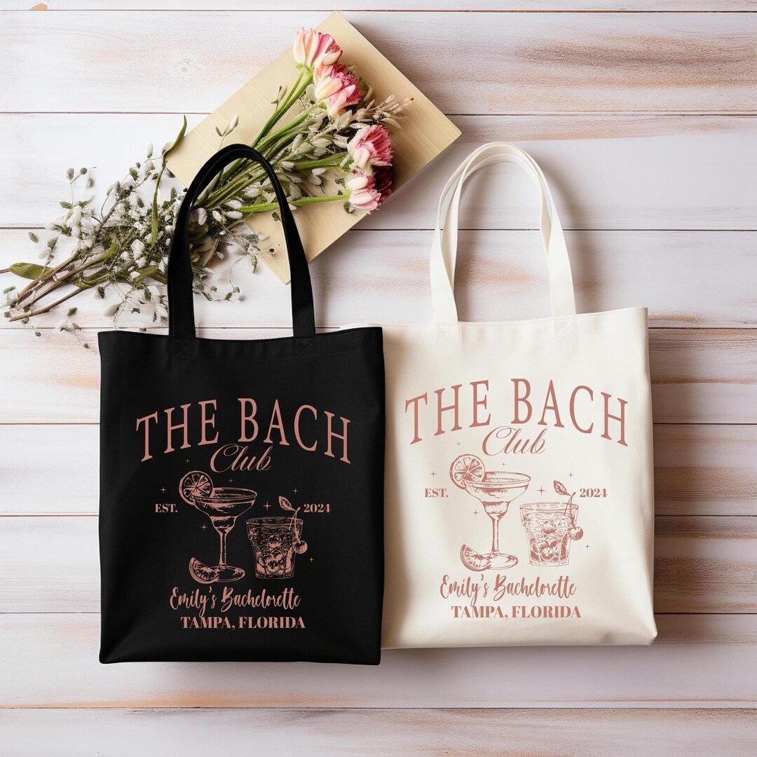 Custom Bachelorette Tote,club Bachelorette Tote Bag,beach Bachelorette ...