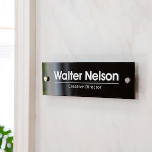 Wall Sign Name Plate - 2 Sizes Office Sign, Executive CEO Sign, New Job Business Decor, Birthday Promotion Teacher Staff Corporate Gift Idea