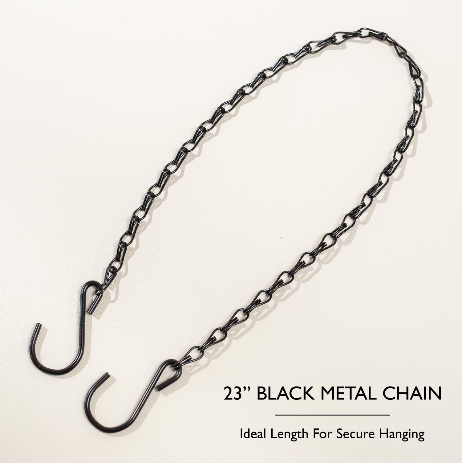 thumbnail image 2 of Coated Metal Black Link Chain / Hook Chain – Crafts – Per 3 Meters 2 of 4