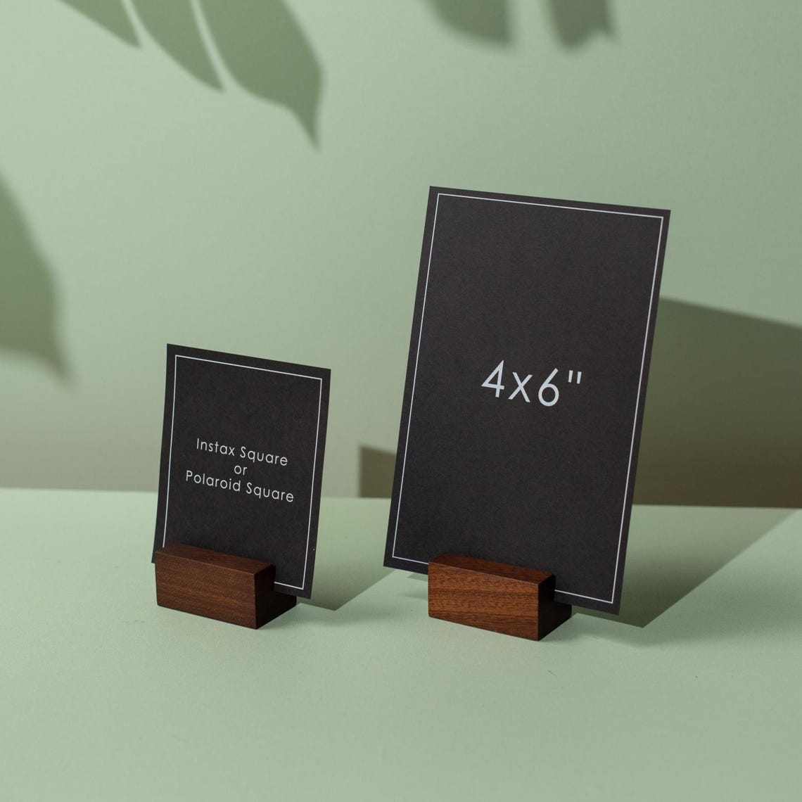 Photo Standee Small Mini Wooden Stand - Small Wood Walnut or Maple Holder for Paper ...