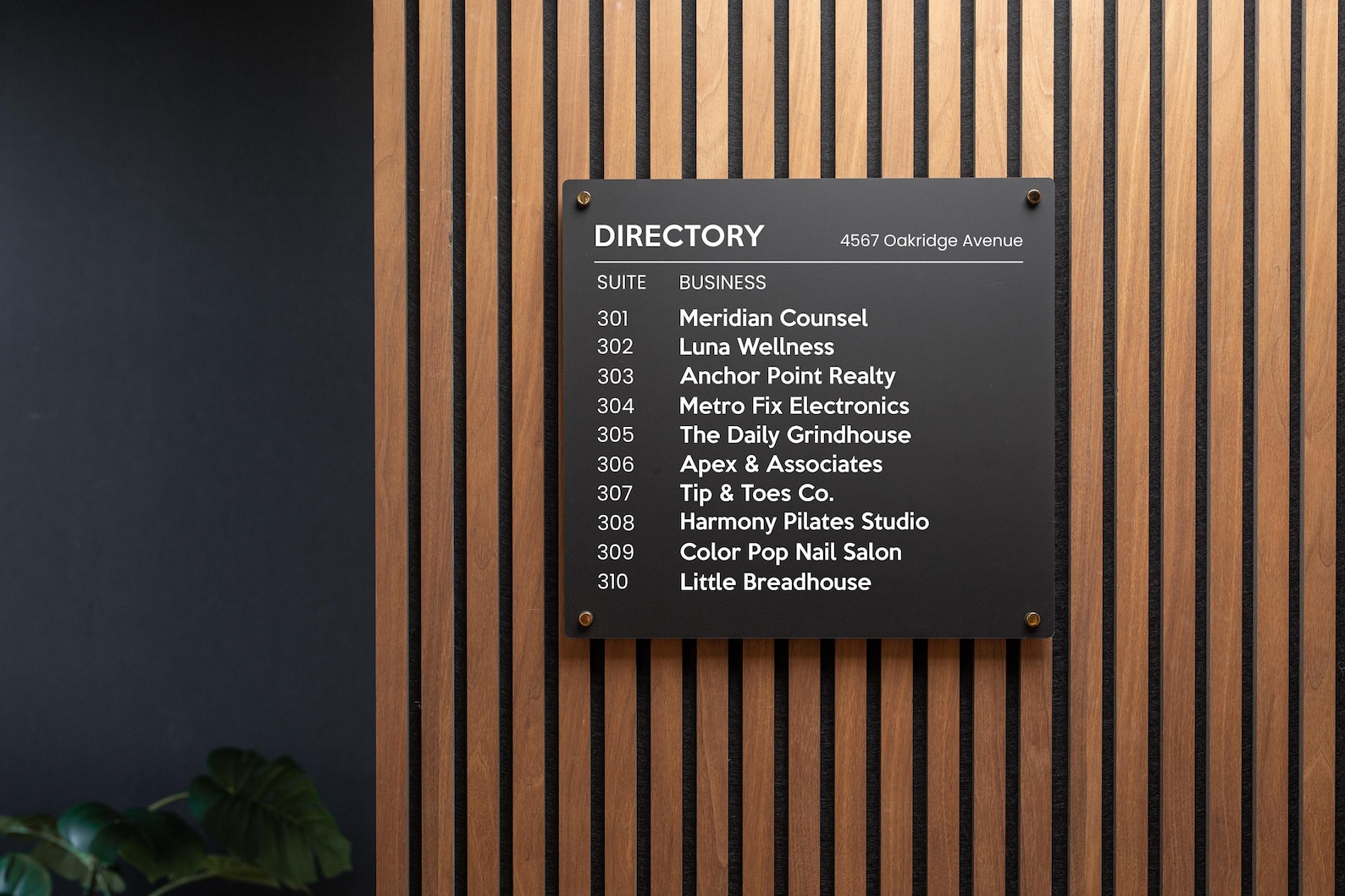 Wall Directory Examples 24x22 Full Panel Directory Sign - Customizable Large Office Wall Door ...
