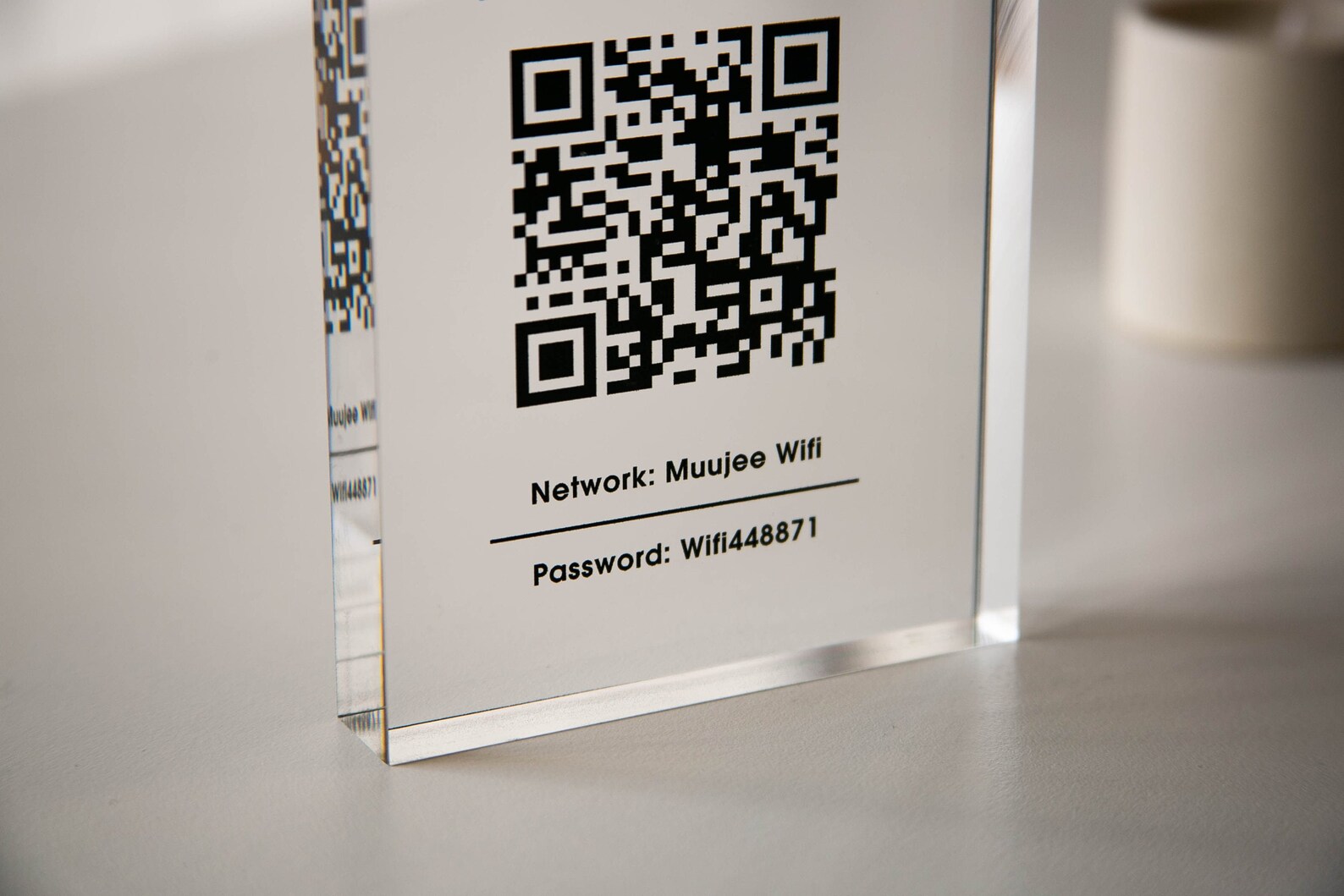 Personalized Acrylic QR Code Wifi Sign (design 1) - Custom Network ...