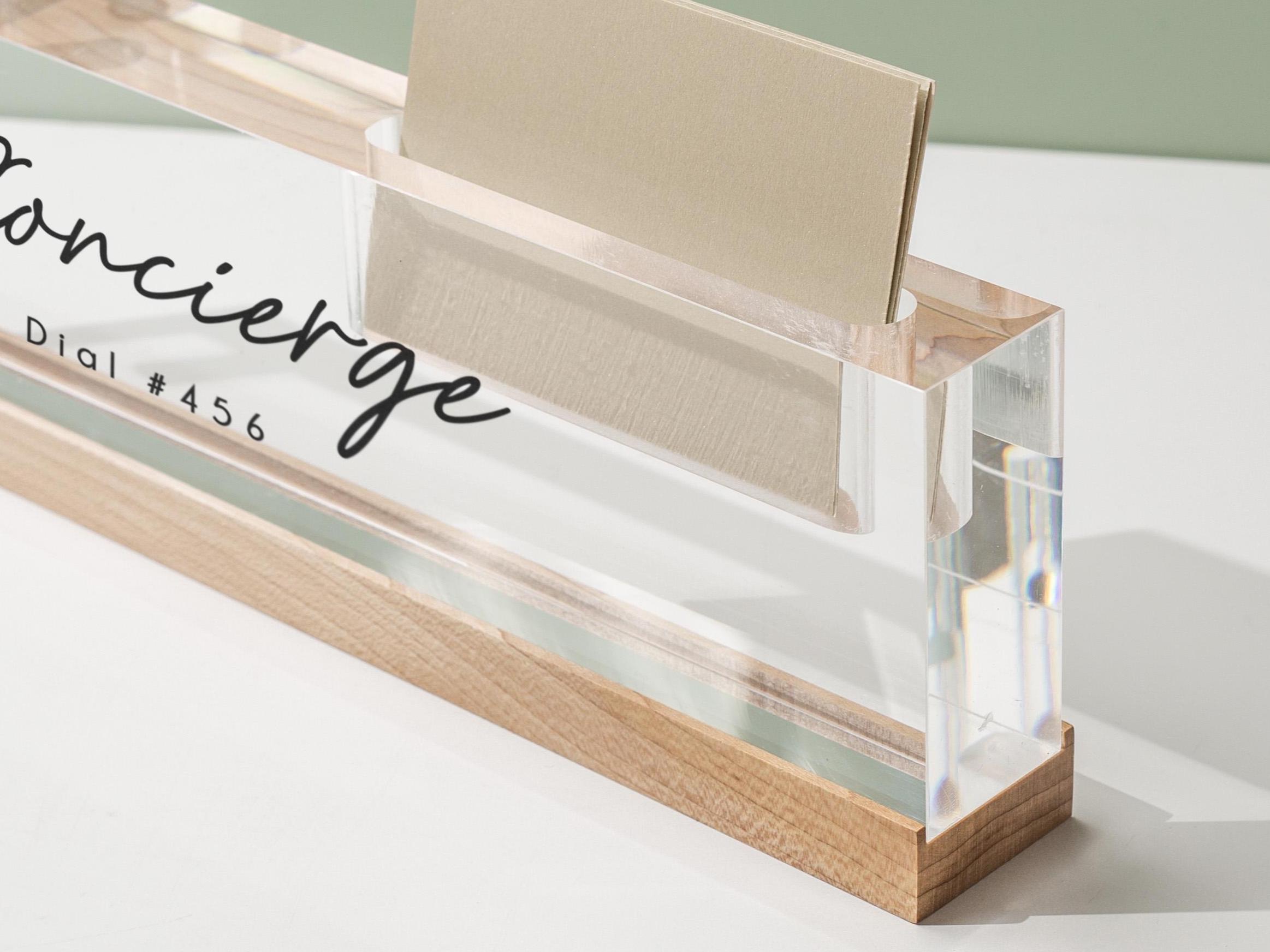 Personalized Acrylic Name Block W/ Slots (D5) - Custom Job Title Plaque ...