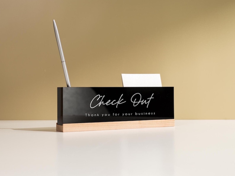 Personalized Acrylic Name Block W/ Slots (D5) - Custom Job Title Plaque ...