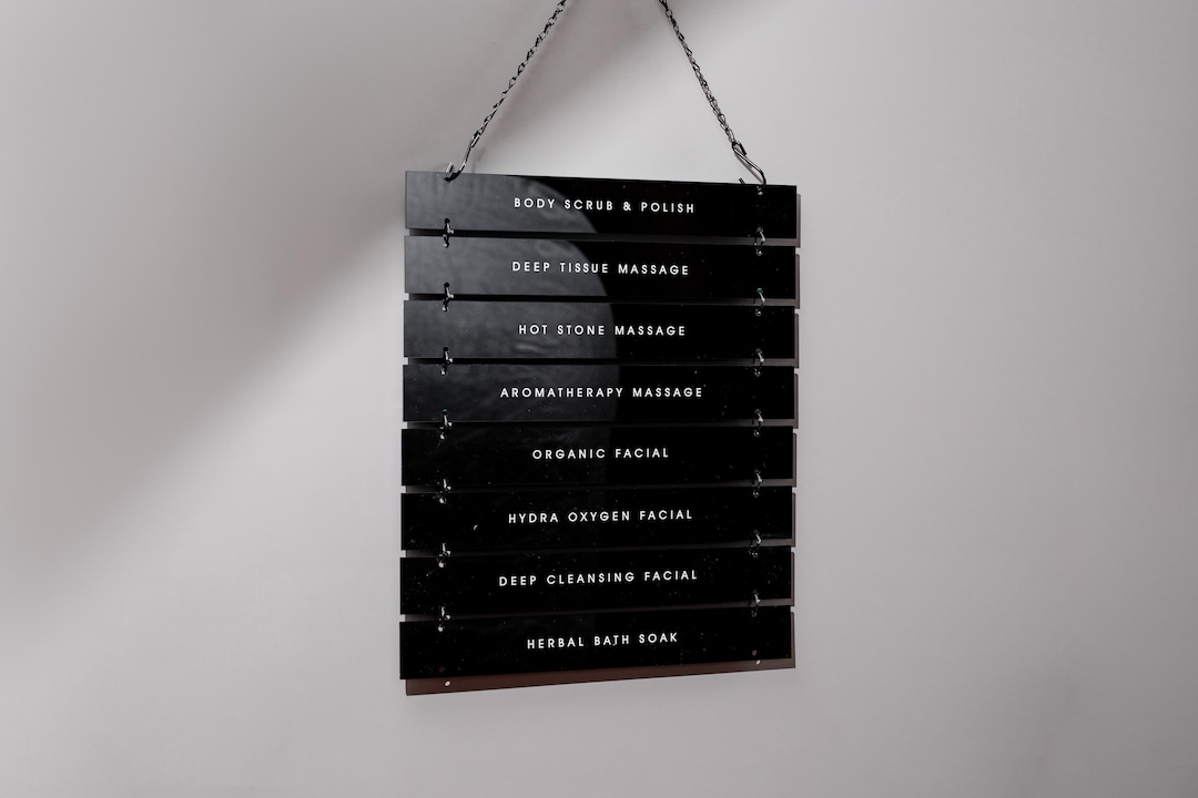 Black Interchangeable Hanging Storefront Sign (D1) - Customizable ...