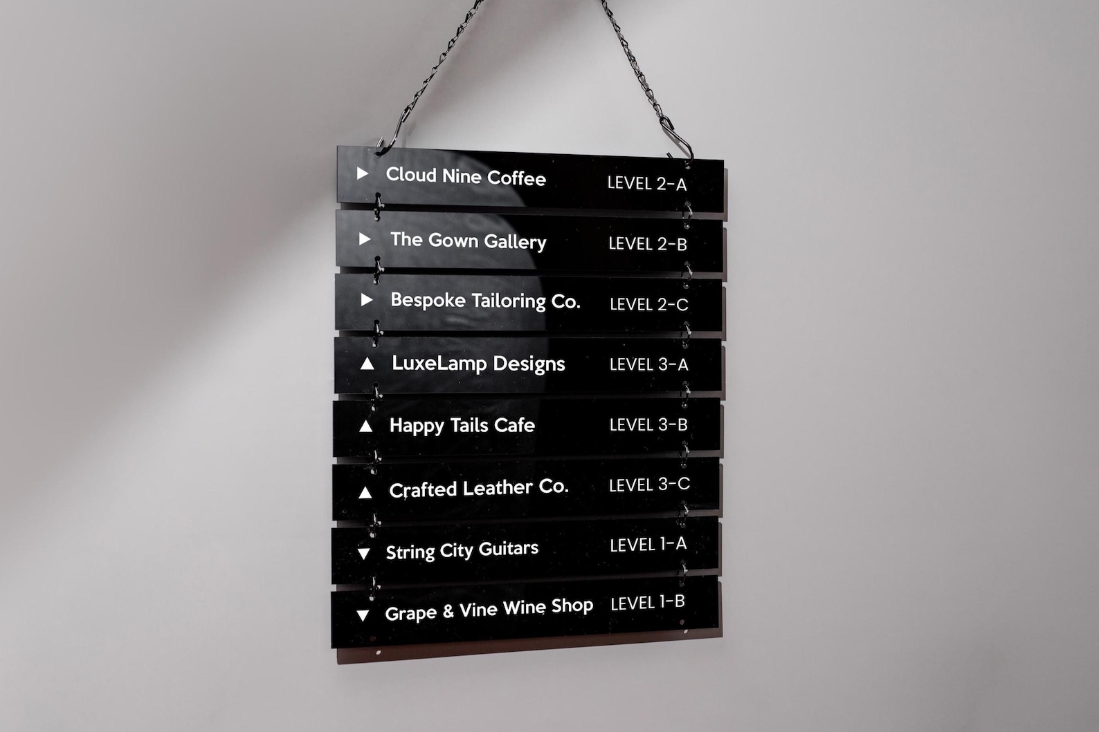Interchangable Hanging Directory Sign - Customizable Office Wall Door ...