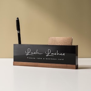 Personalized Acrylic Name Block W/ Slots (D2) - Custom Job Title Plaque ...