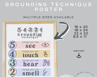 Mental Health | Therapy Worksheet | Therapist Office | Calming Corner | DBT Poster | Instant Download | Coping Techniques Wall Art For Kids