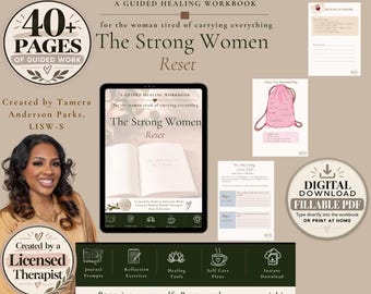 Strong Woman Reset Workbook, Boundaries, People Pleasing & Self Care Journal (Digital Download)