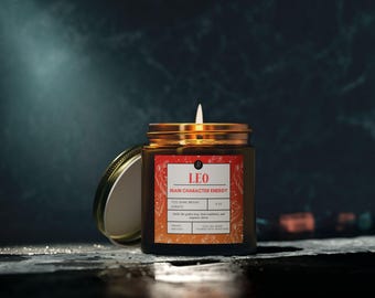 Leo Birthday Candle, Funny Zodiac Gift for Her or Him, August Horoscope Candle, Custom Gift for Best Friend, Coworker gift, Men, Women