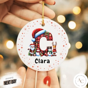 Personalized Ornament Name, Custom Initial Ornament, 2024 Family Ornament, Letter Name Ornament, Family Christmas Ornament, Christmas gift