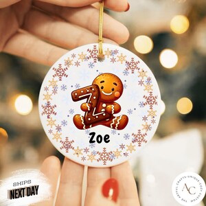 Personalized Letter Ornament, Christmas Monogram Ornament, Custom Initial Ornament Letter Name Ornament Personalized Christmas Ornament Gift