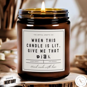 Candela regalo umoristica per adulti divertente Regali divertenti per lui, candela sarcastica divertente Regalo di San Valentino Regalo per fidanzato, regalo per marito, candela divertente immagine 1