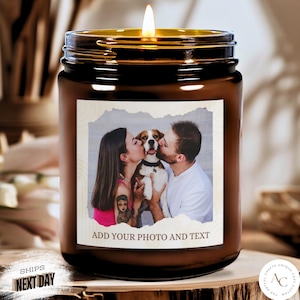Custom Photo Candle, Custom Bridesmaid Candle Personalized Engagement Candle, Birthday Gift, Custom Photo Gift, Anniversary Gift, Graduation