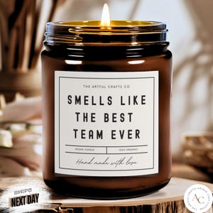 Best Team Candle, Best team gift, Corporate Gift, Staff gifts, Team Appreciation, Coworker Gift, Employee Thank You Gifts, Bulk Gifts