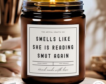 Smut Reader Gift Funny Candle Probably Smut Lover Gift Definitely Not Smut Library Creative Writer Gift For Her Avid Reader