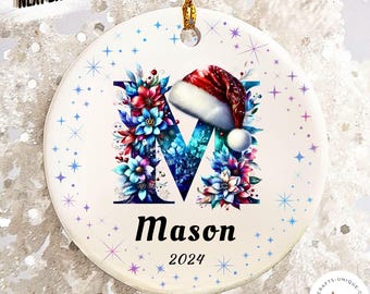 2025 Family Ornament, Letter Name Ornament, Custom Initial Ornament, Personalized Ornament Name, Family Christmas Ornament, Christmas gift