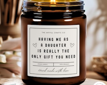 Gifts For Mom From Daughter, Mom Gift, Mom Birthday Gift For Mom, Christmas Gifts For Mom Having Me As A Daughter Candle Funny Mom Gifts