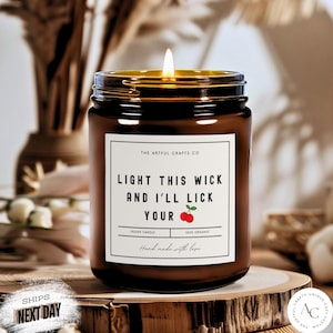 Funny Candle, Joke Candle, When it&#39;s Lit, Lick the, Rude Candle, Sarcastic Gifts for Her, Valentine Gift for Her, Christmas Gift for Her