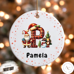 Custom Initial Ornament, 2024 Family Ornament, Letter Name Ornament, Personalized Ornament Name, Family Christmas Ornament, Christmas gift