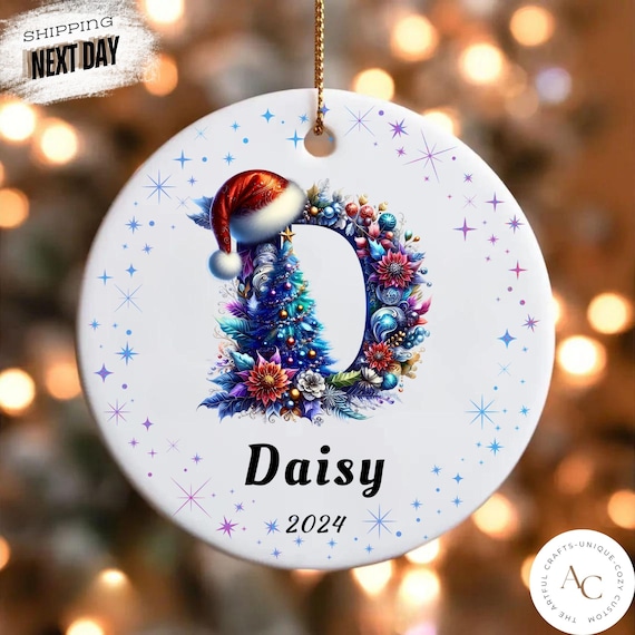 2026 Family Christmas Gift, Custom Initial Ornament, Letter Name Ornament, Personalized Ornament Name, Family Christmas Ornament