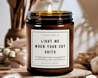 Vela de regalo para dueños de gatos, vela de gato, regalo divertido para amantes de los gatos, vela divertida, regalos de gatos para dueños, regalo para mamás de gatos, regalo para papás de gatos, regalo para el día de San Valentín