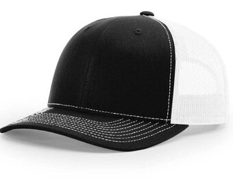 Gorra de camionero grabada personalizada: Richardson 112, parche de cuero o acrílico