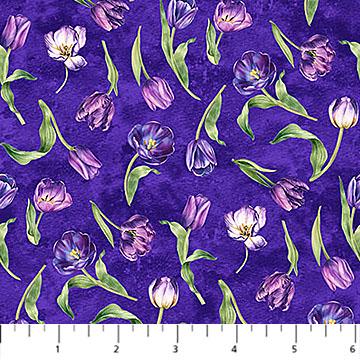 Tulip Garden DP28496-86 Purple Mini Tulips by Northcott - Etsy