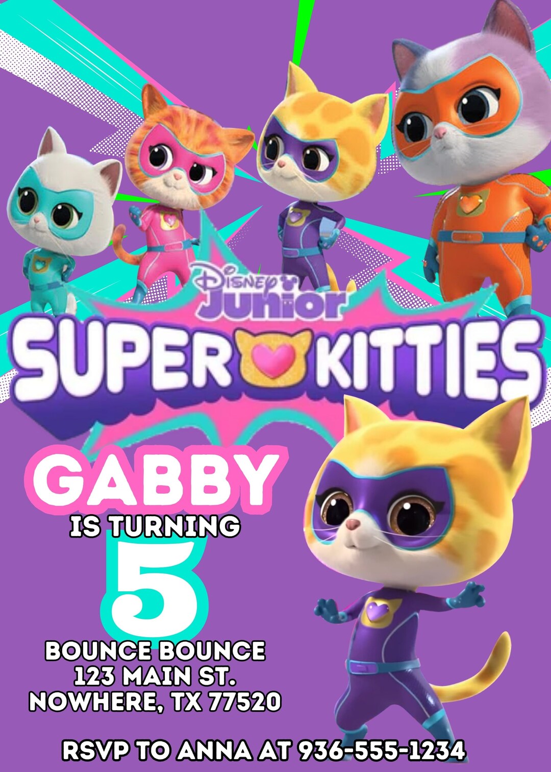 custom-super-kitties-invitations-etsy