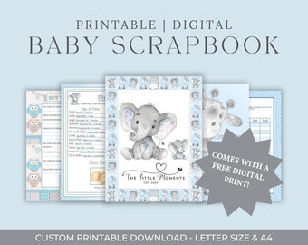 Baby Book, Memory Book, Pregnancy Journal, First Years, Baby Memory Book, Baby Girl, Scrapbook, Digital Download, Baby Shower, Baby Books