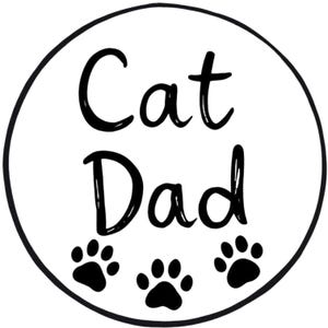 Kat vader met pootafdrukken kunst SVG/PNG/JPG-clipart - Gratis commercieel gebruik