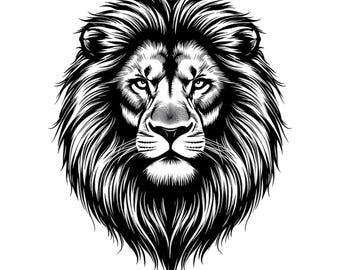 Lion Face Portrait SVG / PNG / JPG Clipart - Free Commercial Use