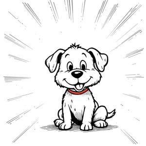 Cute Puppy Cartoon SVG / PNG Clipart - Free Commercial Use