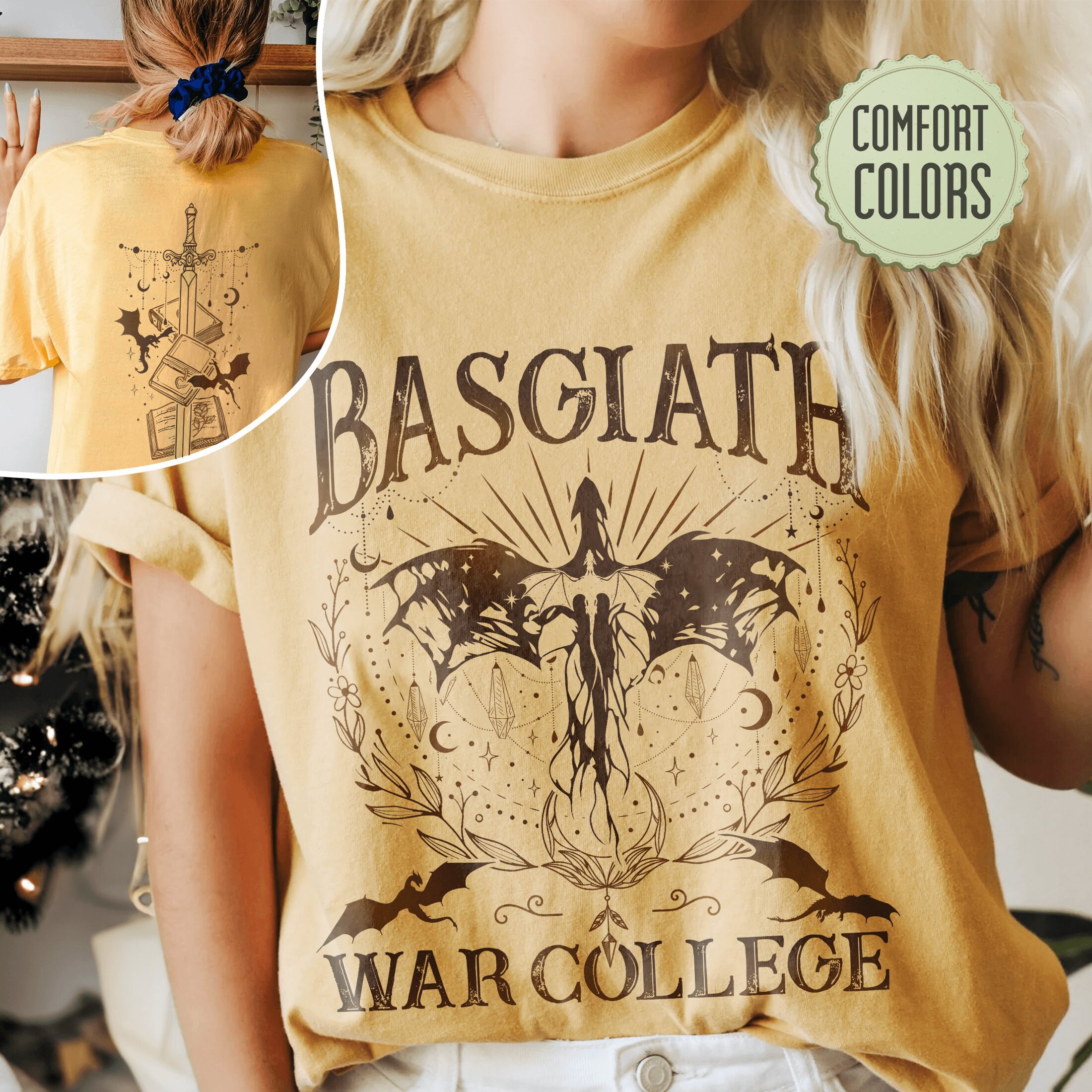 Discover Basgiath War College Double Sided T-shirt, Fourth Wing Riders Quadrant, Dragon Rider TShirt, Fourth Wing Shirt