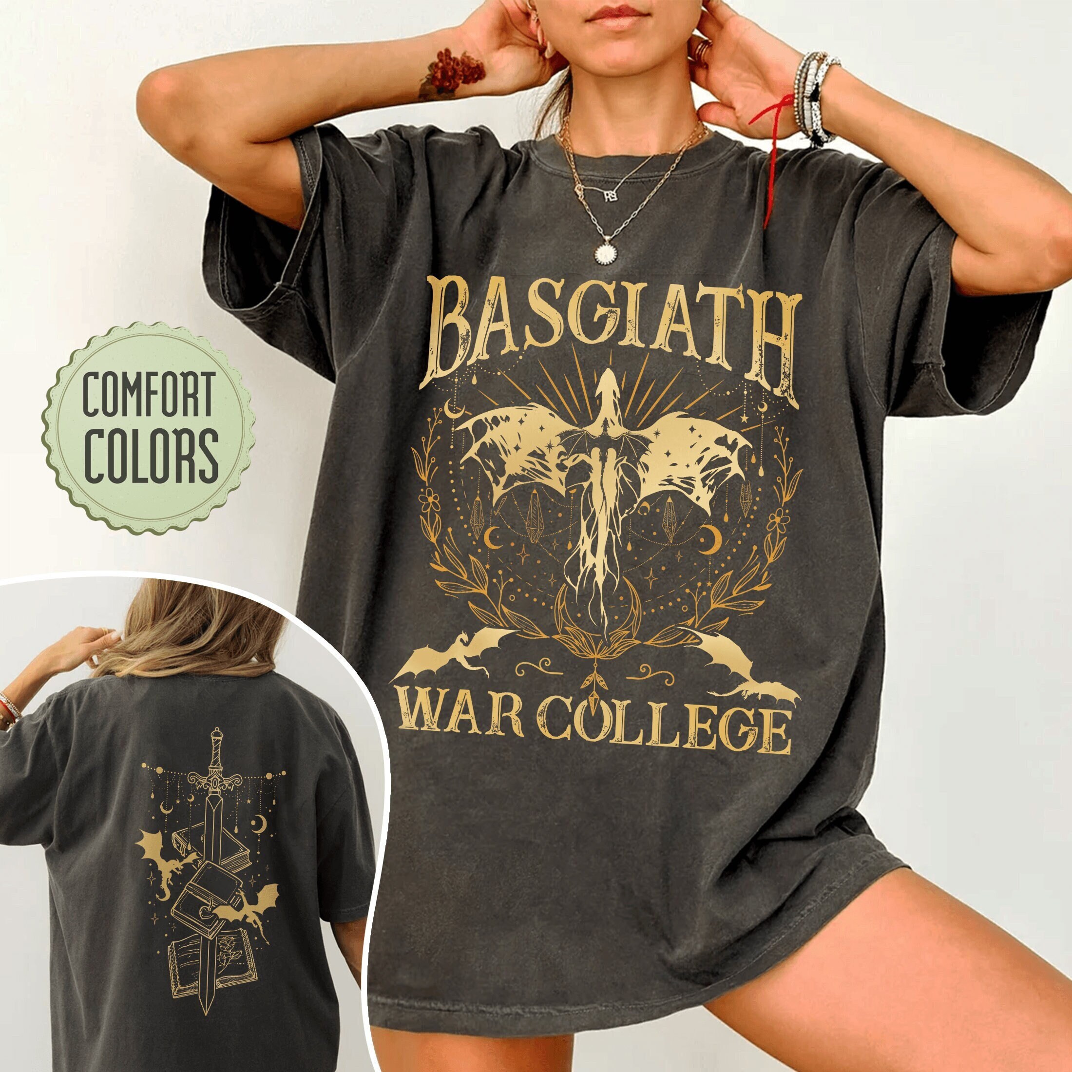 Discover Basgiath War College Double Sided T-shirt, Fourth Wing Riders Quadrant, Dragon Rider TShirt, Fourth Wing Shirt