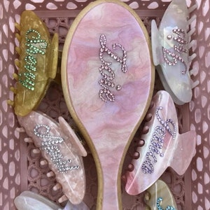 Custom Name Hair Clips,Personalised Hairbrush,,Bridesmaid gift,Gift for Girlfriend