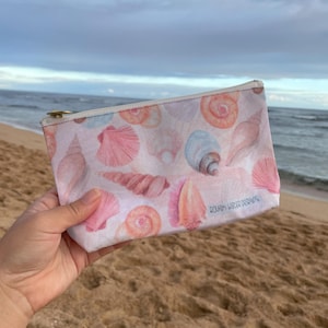 Cute Seashell T-bottom Pouch Ocean Lover Gift for Friend