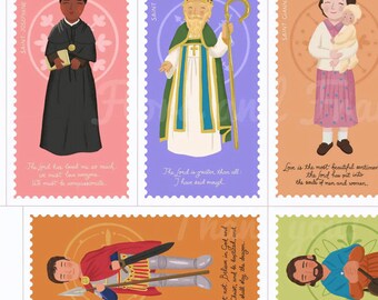Descarga digital de San Valentín católico, San Valentín imprimible, San Valentín católico - Set 2